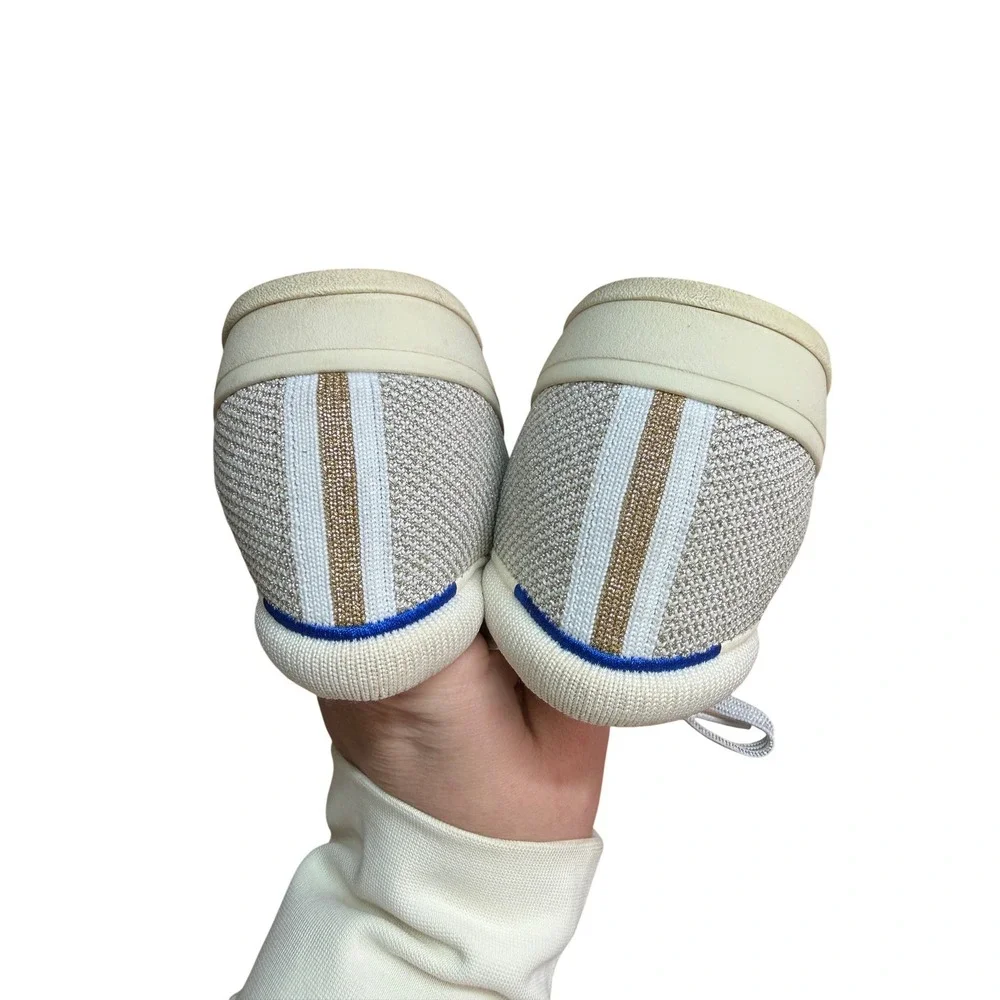 Rothys The Lace Up Sneakers‎ Women Size 10 White Knit Casual Comfort Shoes